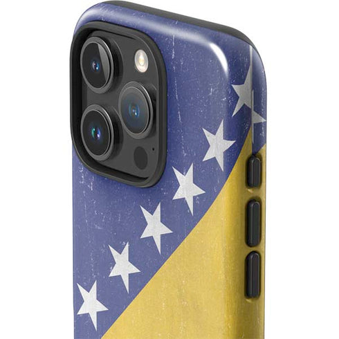 Bosnia and Herzegovina Flag Distressed iPhone 16 Pro Max Impact Case